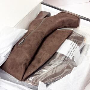 Nine West Dark Brown Be Gone 2 High Heel Women Boots Size 5 Brand New
